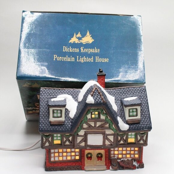 1993 Dicken Keepsake Porcelain Lighted House - Picture 1 of 12